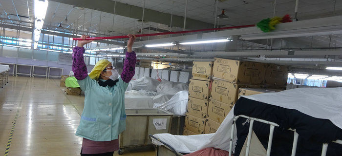 bmw11222服装服装车间进行机械“大保养”，过干净安全的新年